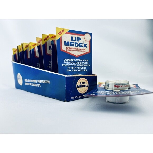 Lot Of 12 Vintage Blistex Lip Medex Rx Balm Tin - Medicated- 1986 - NOS - Picture 7 of 16